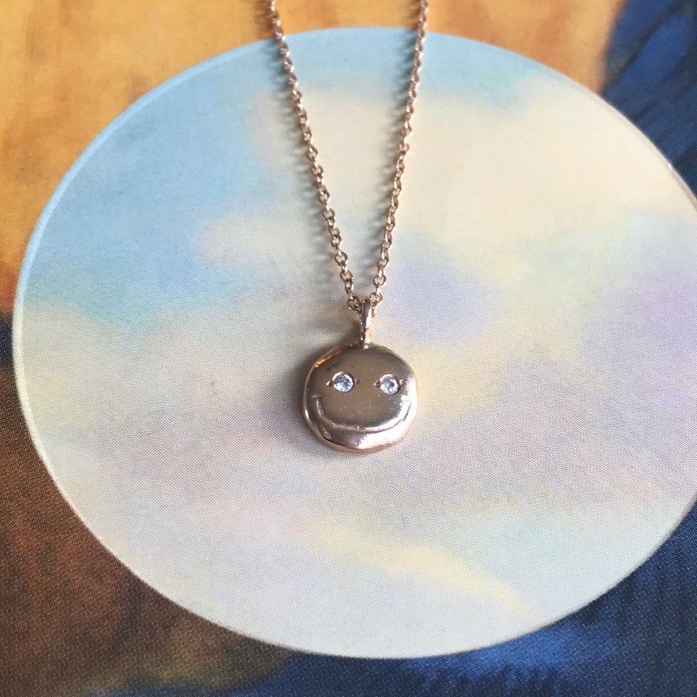 Catbird Yayoi Forest Smiley Face Necklace